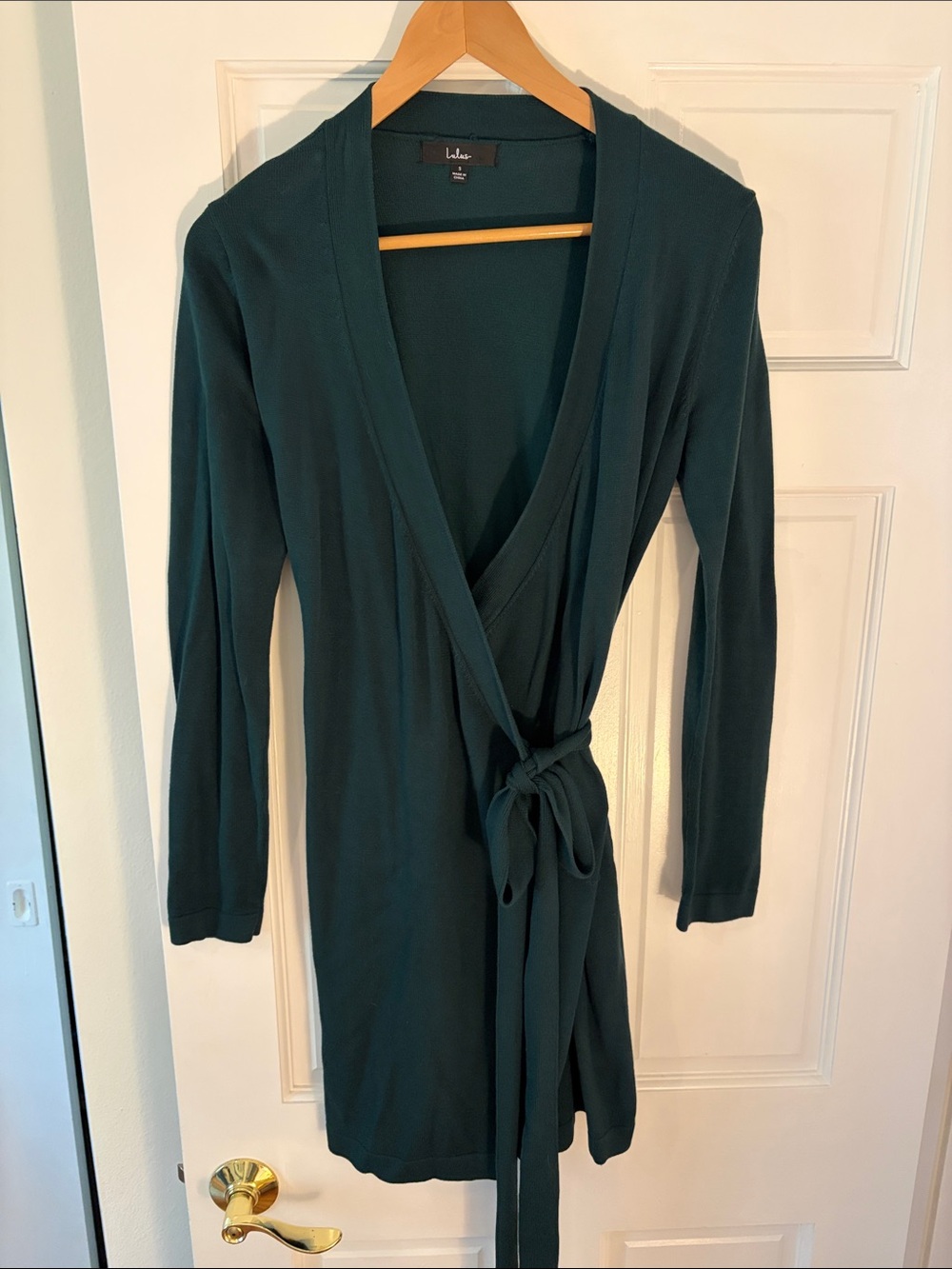 Lulus Long Sleeve Warp Sweater Dress